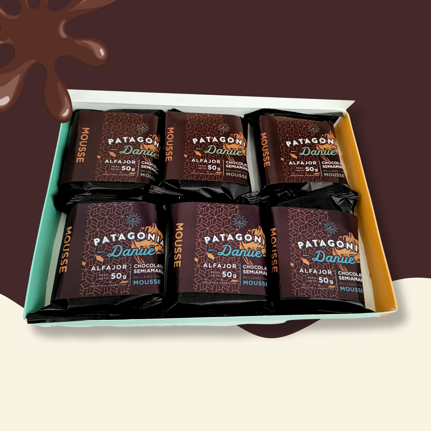 Caja x6 Alfajores Mousse de Chocolate