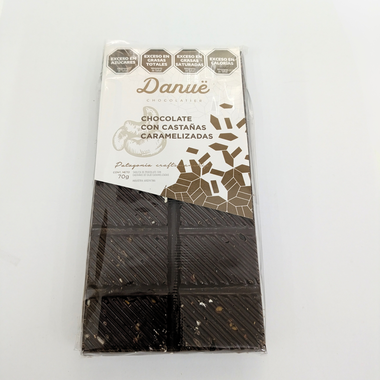 Tableta XL Chocolate con Castañas caramelizadas 70gr
