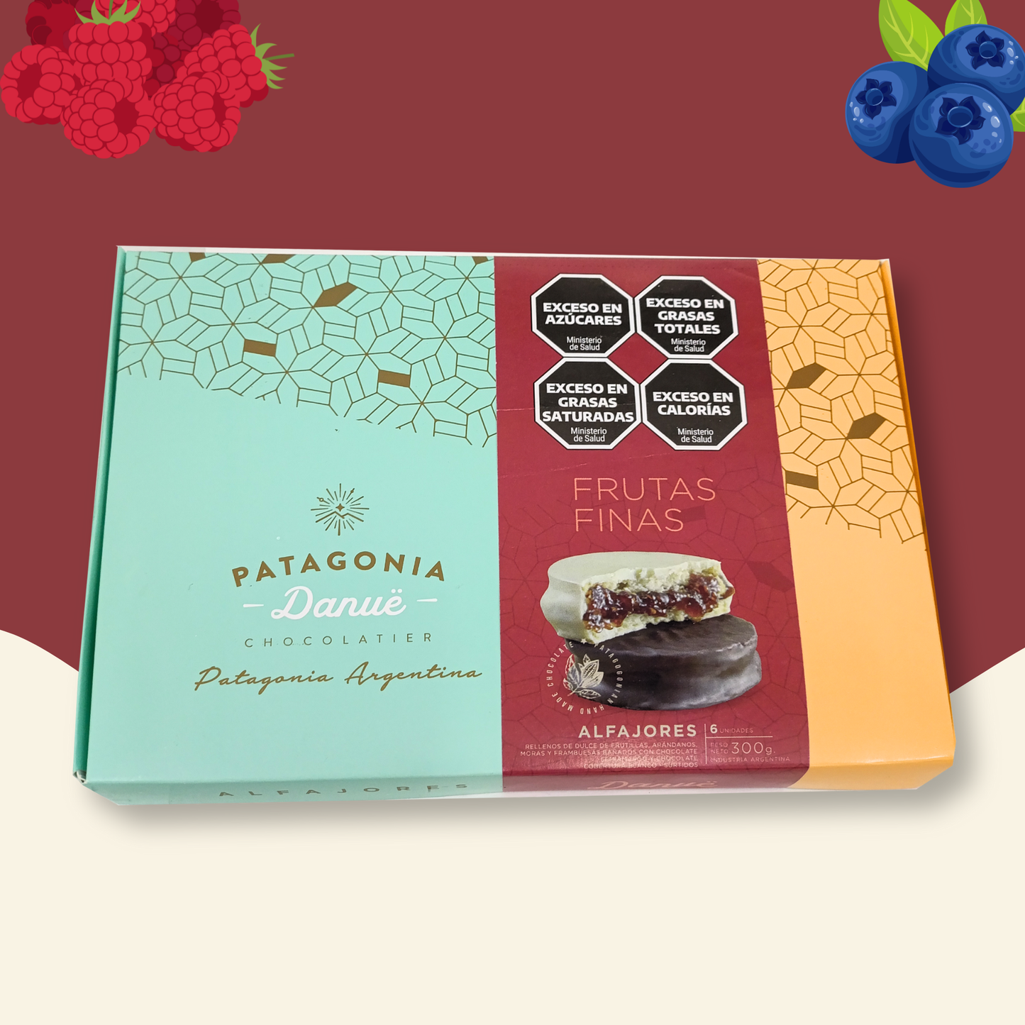 Caja x6 Alfajores Frutas Finas