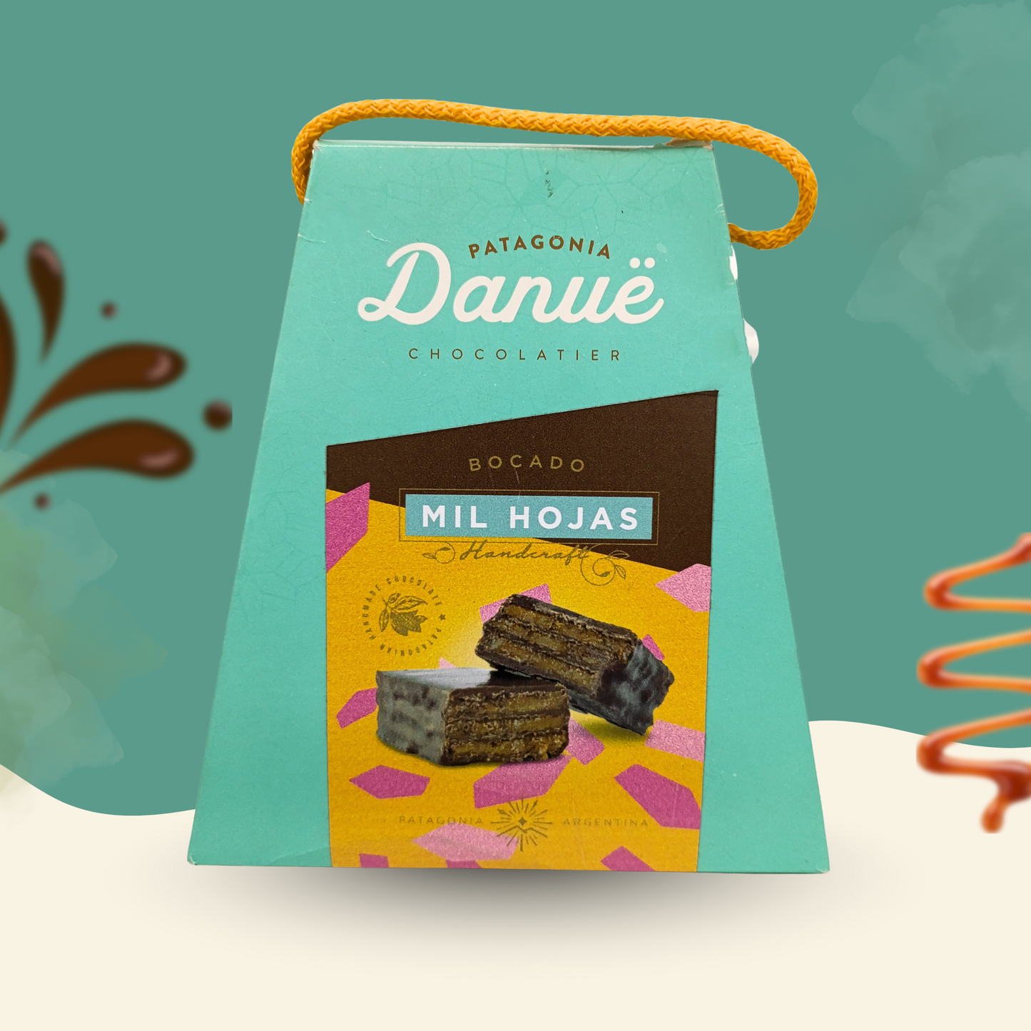 Caja Trapecio Bocaditos Mil Hojas Semiamargo