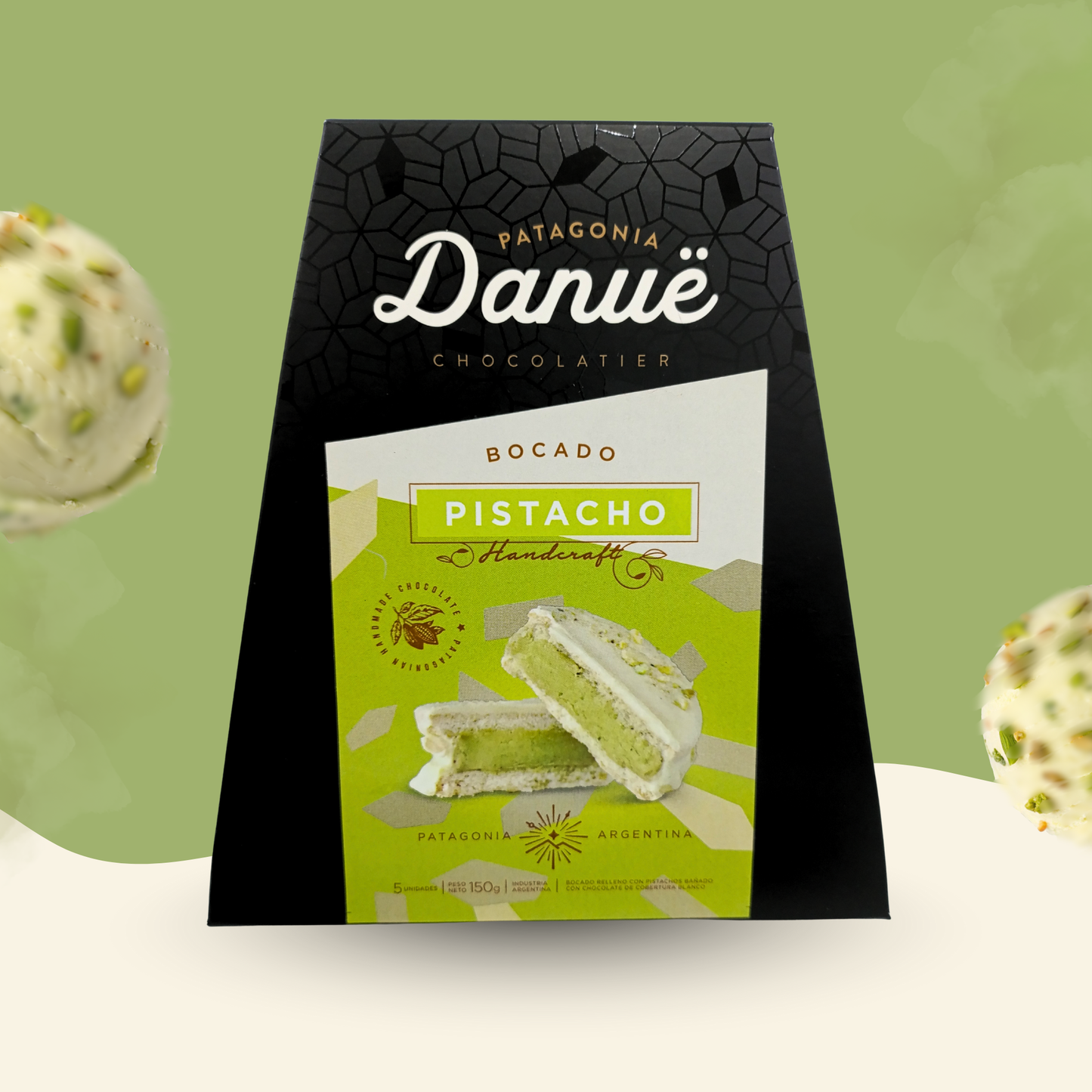 Caja Trapecio Bocaditos Pistacho